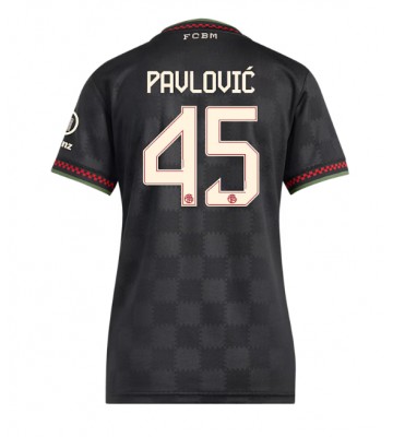 Lacne Ženy Futbalové dres Bayern Munich Aleksandar Pavlovic #45 2025-26 Krátky Rukáv - Tretina